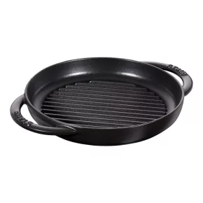   Staub Grillserpenyők | grillserpenyő 23 cm | kerek | öntöttvas | fekete