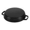 Staub Pans | serpenyő két fogantyúval 20 cm | öntöttvas | fekete | kerek