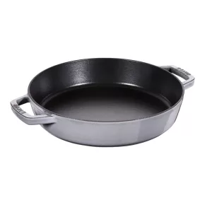   Staub Pans | serpenyő két fogantyúval 26 cm | öntöttvas | grafitszürke | kerek