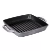 Staub Grillserpenyők | grillserpenyő 23 cm | négyzetalakú | öntöttvas | grafitszürke