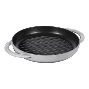   Staub Grillserpenyők | grillserpenyő 23 cm | kerek | öntöttvas | grafitszürke