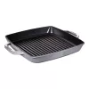 Staub Grillserpenyők | grillserpenyő 33 cm | négyzetalakú | öntöttvas | grafitszürke