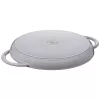 Staub öntöttvas grill | kerek | szürke | 30 cm