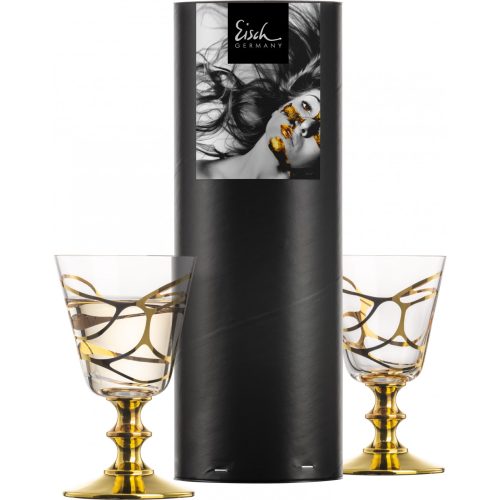 Eisch STARGATE GOLD 2 db fehérboros pohár díszhengerben 2,1dl 139 mm