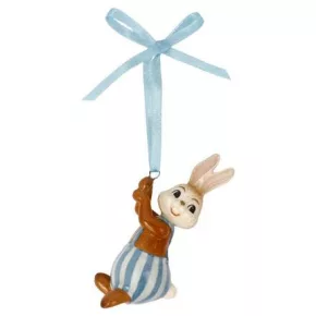 Goebel - húsvéti mini nyuszi kék 7,5 cm