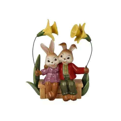 Goebel - Nyúlpár „A mi kis világunk” figura porcelán 18,5 cm