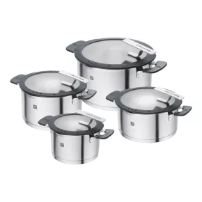   ZWILLING Simplify | edénykészlet 4 darabos | kerek | rozsdamentes acél | kőszürke