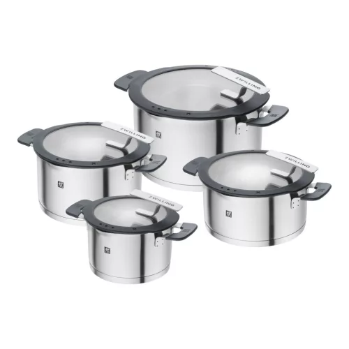 ZWILLING Simplify | edénykészlet 4 darabos | kerek | rozsdamentes acél | kőszürke