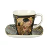 Gustav Klimt - The Kiss csésze + alj csontporcelán 0,1l