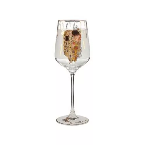 Gustav Klimt - The Kiss borospohár üveg  0,45l