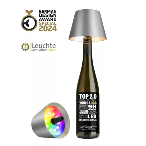 TOP 2.0 - grafit tölthető lámpa palackba 11 cm