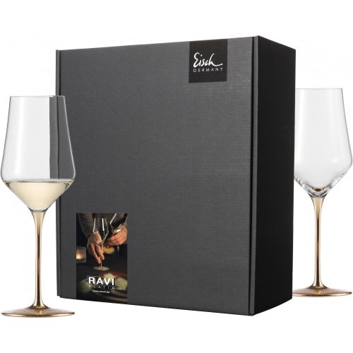 Eisch RAVI GOLD 2 db fehérboros pohár díszdobozban  3,8dl 237 mm