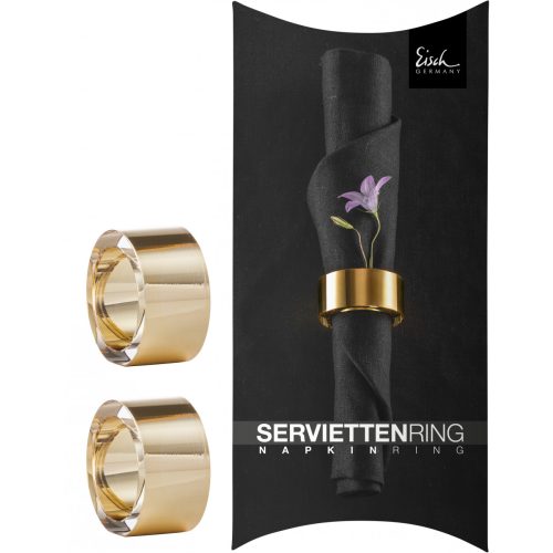 Eisch NAPKIN RINGS 2 db szalvétagyűrű arany díszdobozban 24 mm