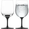 Eisch KAYA BLACK 2 db ásványvizes pohár díszhengerben 3,4dl 165 mm