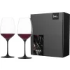 Eisch KAYA BLACK 2 db vörösboros pohár díszdobozban  6dl 238 mm