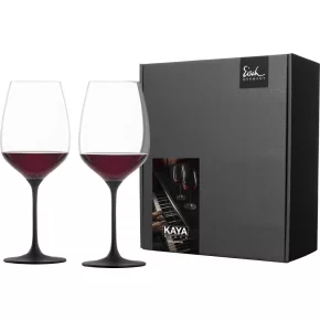   Eisch KAYA BLACK 2 db vörösboros pohár díszdobozban  6dl 238 mm