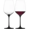 Eisch KAYA BLACK 2 db vörösboros pohár díszdobozban  6dl 238 mm
