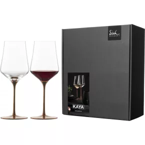   Eisch KAYA 2 db vörösboros pohár díszdobozban  4,9dl 239 mm