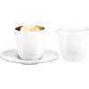 Eisch COSMO PURE WHITE Affogato al oro kávéscsésze kiöntővel díszhengerben 1dl 65 mm