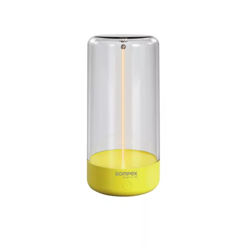 PULSE - neon sárga tölthető asztali lámpa 14,5 cm