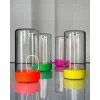 PULSE - neon sárga tölthető asztali lámpa 14,5 cm