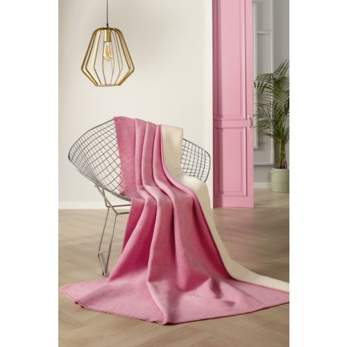 Biederlack Pink-ecru pléd 150 x 200 cm