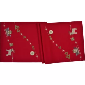 Sander Deer Loft asztali futó 50x150 cm piros-zöld