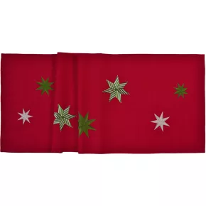 Sander Star Loft asztali futó 50x150 cm piros-zöld