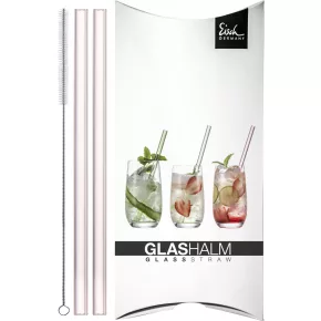   Eisch GENTLEMAN szívószál készlet 2 darabos rosé tisztító kefével díszdobozban