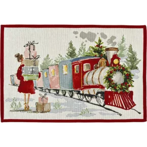   Sander Xmas Express gobelin tányéralátét 32x48 cm színes