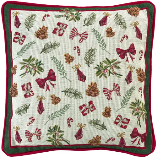 Sander Xmas Ornaments gobelin párna belsővel 40x40 cm színes
