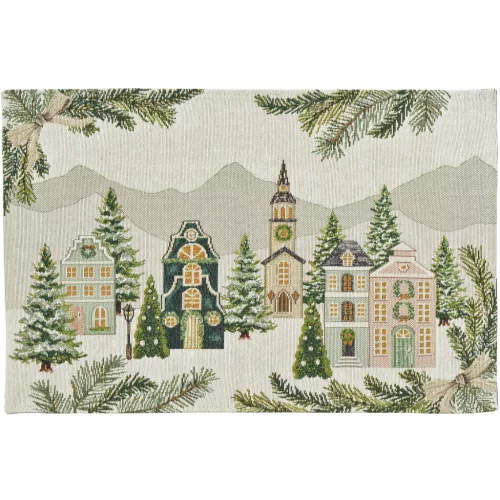 Sander Xmas Valley gobelin tányéralátét 32x48 cm színes