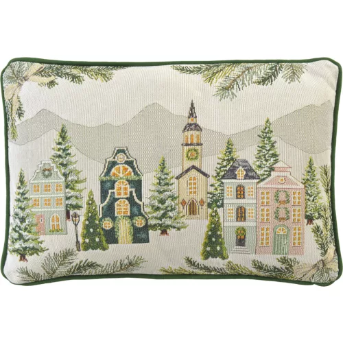 Sander Xmas Valley gobelin párna belsővel 32x48 cm színes