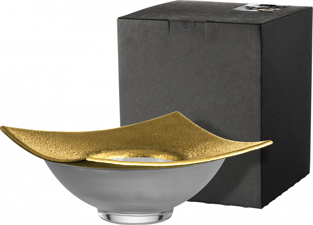 Eisch GOLD RUSH hűtő tál arany díszdobozban